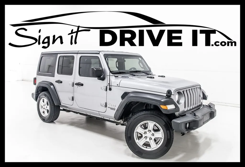 Silver 2020 Jeep Wrangler Unlimited Sport S for sale in Denton, TX