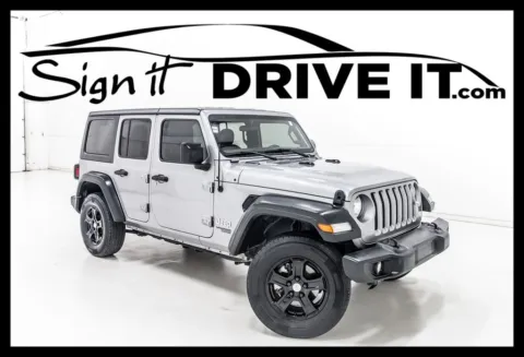 Silver 2020 Jeep Wrangler Unlimited Sport S for sale in Denton, TX