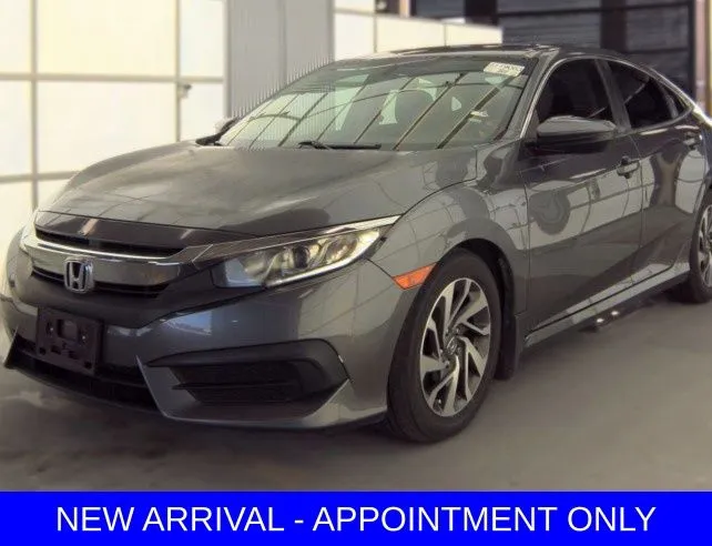 Gray 2018 Honda Civic EX for sale in Denton, TX