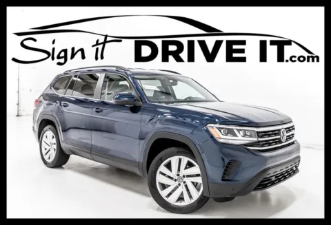 Blue 2021 Volkswagen Atlas 3.6L V6 SE w/Technology for sale in Denton, TX