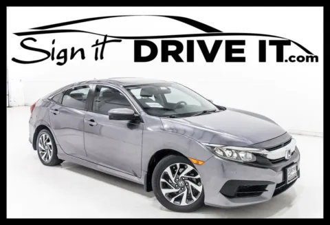 Gray 2018 Honda Civic EX for sale in Denton, TX