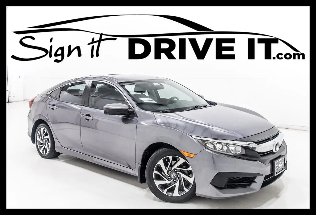Gray 2018 Honda Civic EX for sale in Denton, TX