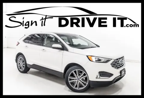 White 2019 Ford Edge Titanium for sale in Denton, TX