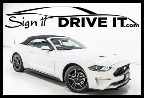 White 2019 Ford Mustang EcoBoost Premium for sale in Denton, TX