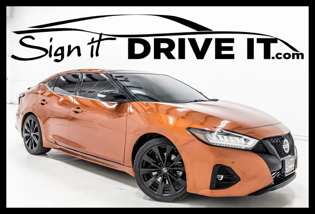 Orange 2021 Nissan Maxima SR for sale in Denton, TX