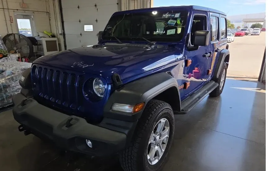 Blue 2020 Jeep Wrangler Unlimited Sport S for sale in Denton, TX