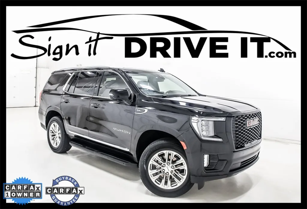 Black 2021 GMC Yukon SLT for sale in Denton, TX