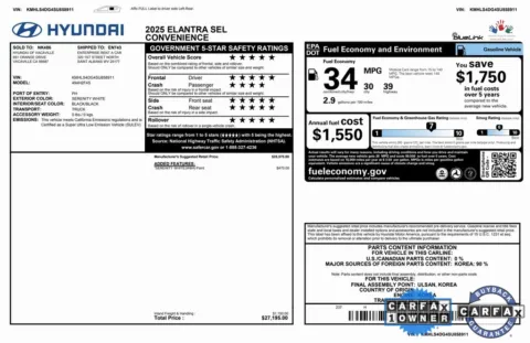 More photos of 2025 Hyundai Elantra SEL Convenience at Sign It Drive It, TX