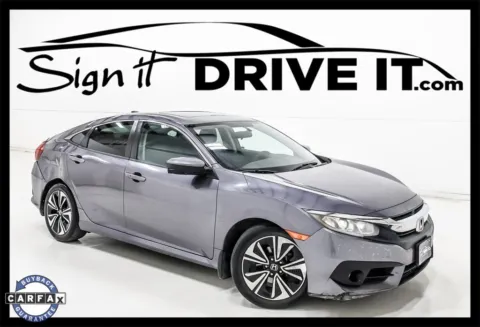 Gray 2017 Honda Civic EX-T for sale in Denton, TX