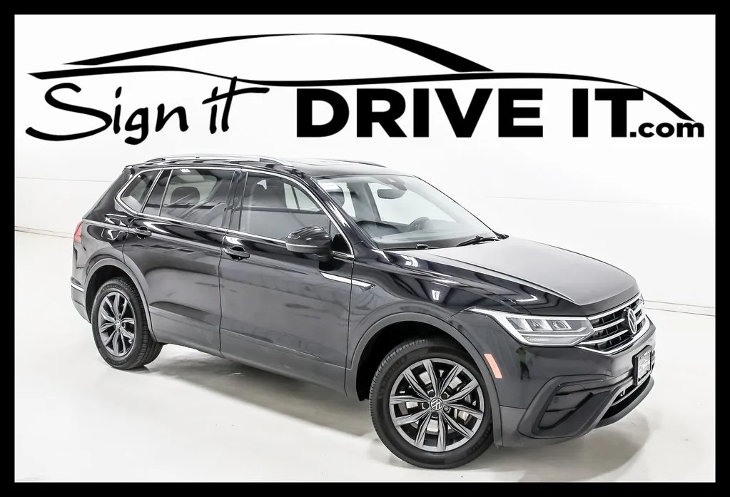 Black 2022 Volkswagen Tiguan 2.0T SE for sale in Denton, TX