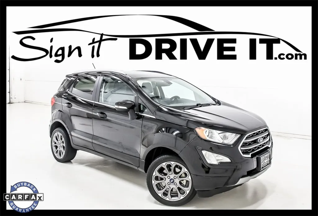 Black 2020 Ford EcoSport Titanium for sale in Denton, TX