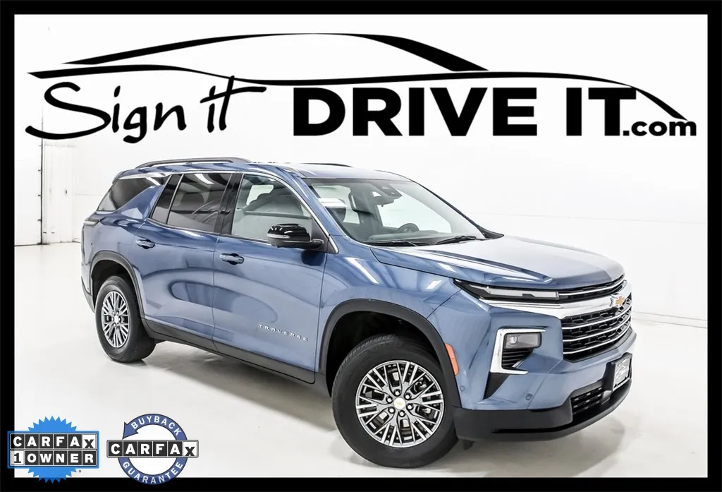 Blue 2024 Chevrolet Traverse LT for sale in Denton, TX