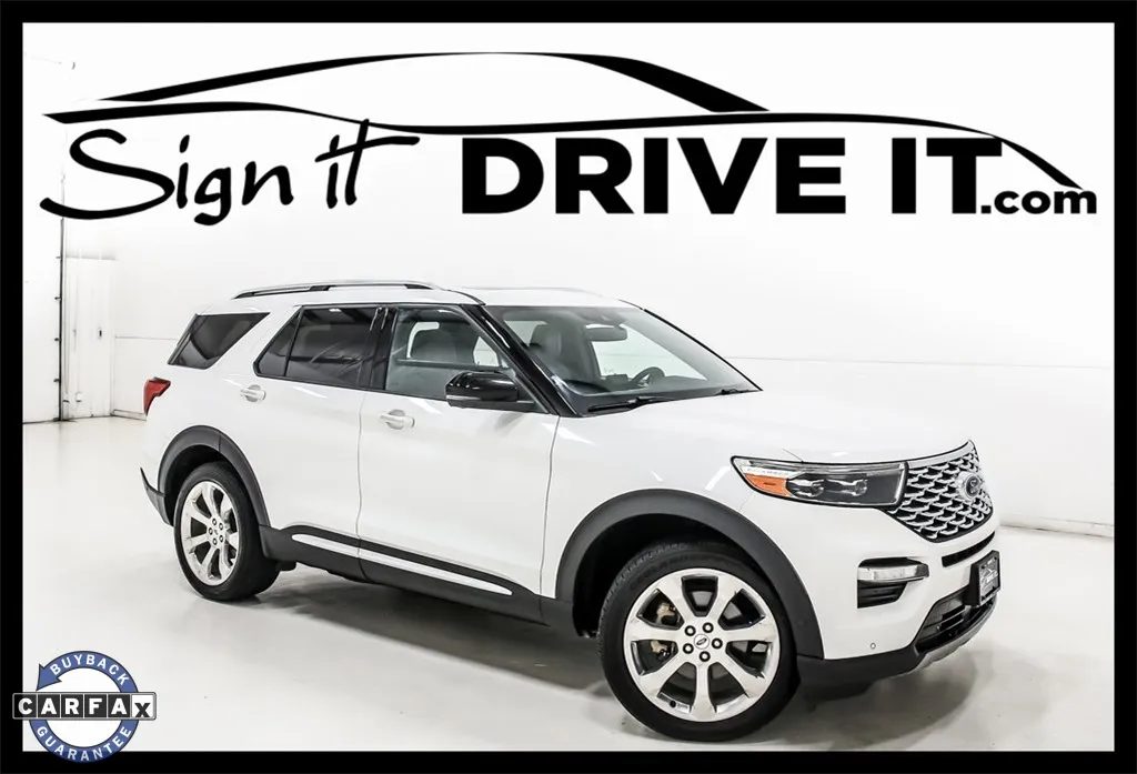 White 2020 Ford Explorer Platinum for sale in Denton, TX