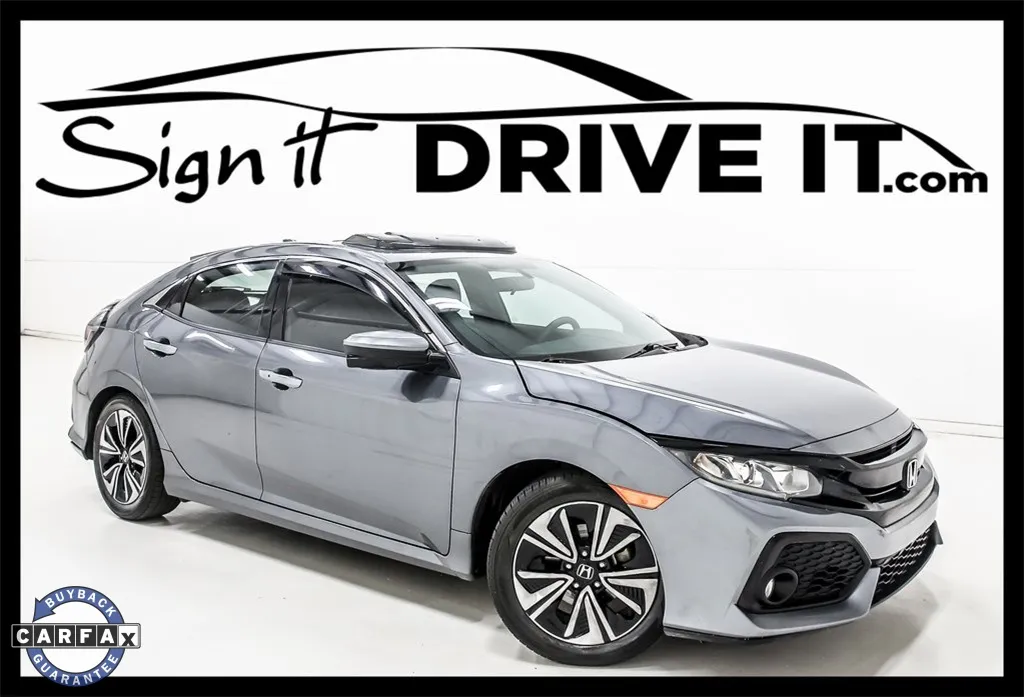 Silver 2017 Honda Civic EX for sale in Denton, TX