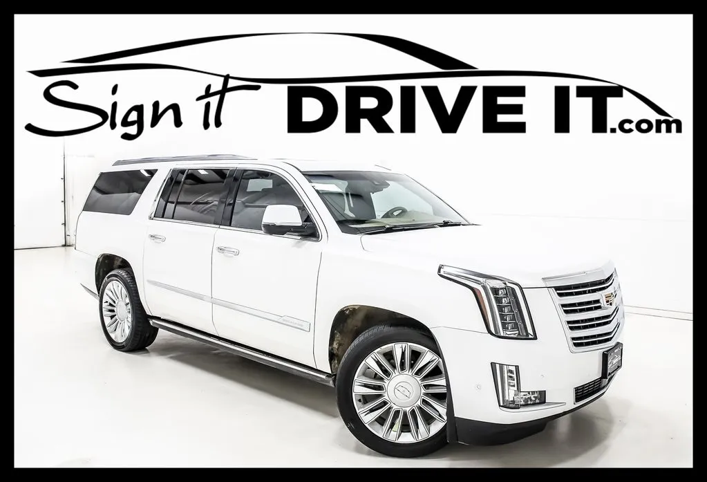 White 2018 Cadillac Escalade ESV Platinum Edition for sale in Denton, TX