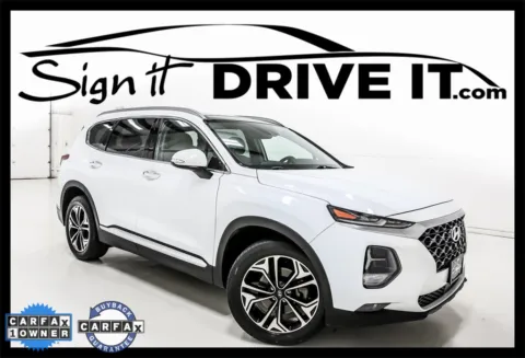 White 2019 Hyundai Santa Fe Limited for sale in Denton, TX