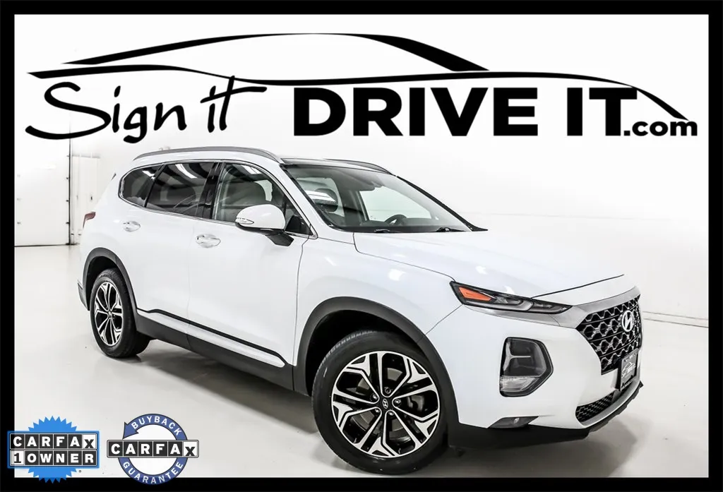 White 2019 Hyundai Santa Fe Limited for sale in Denton, TX