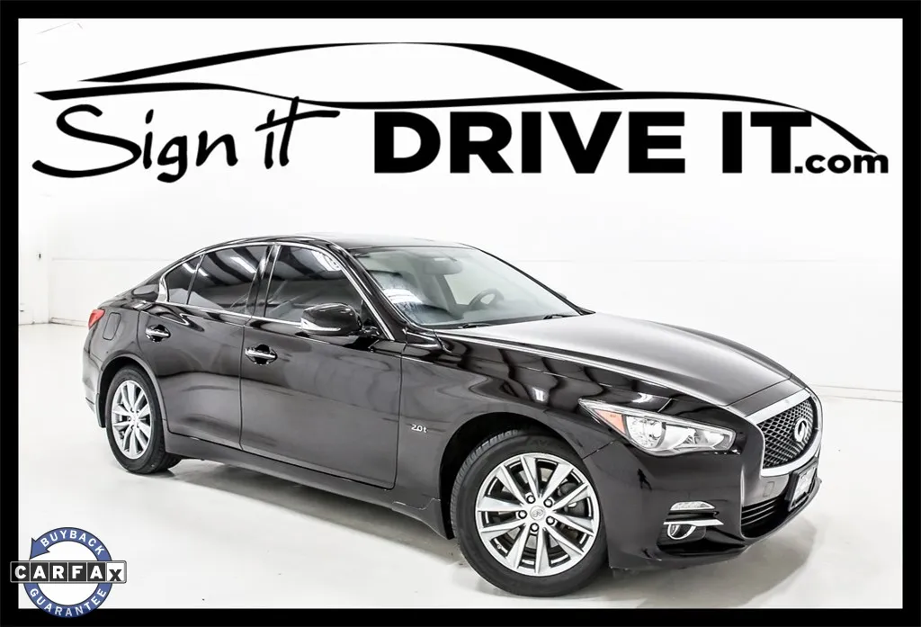 Black 2016 INFINITI Q50 2.0t Premium for sale in Denton, TX