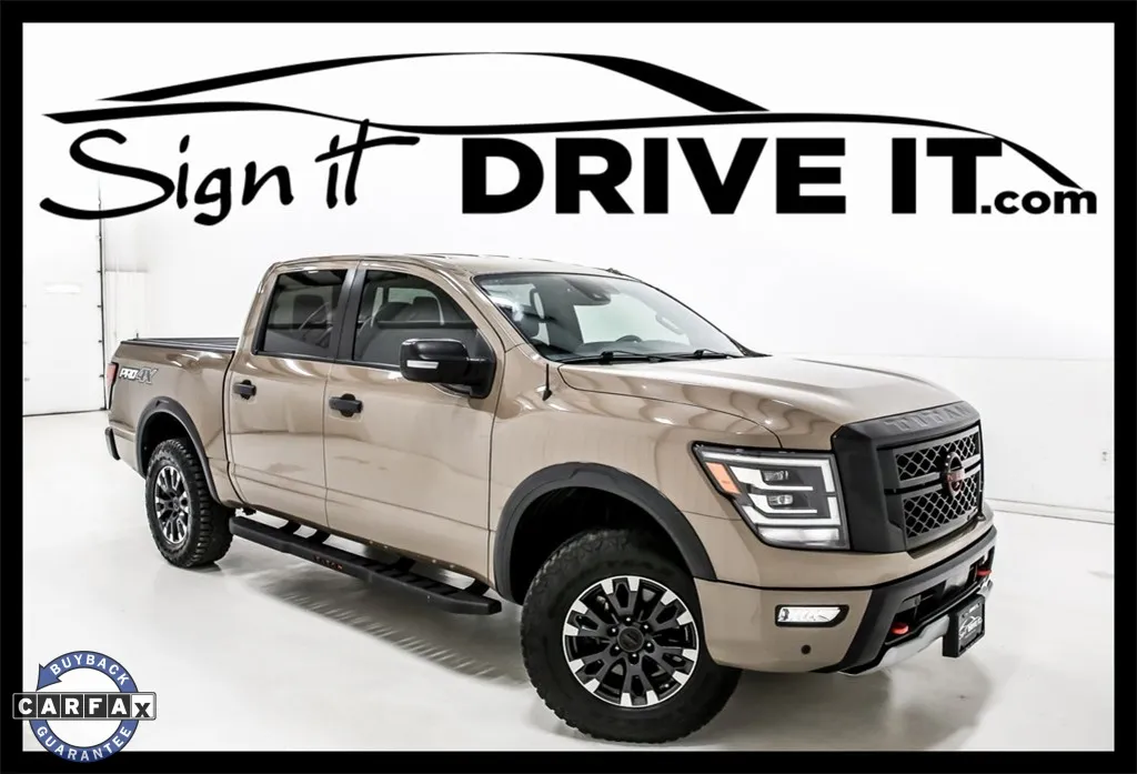 Beige 2020 Nissan Titan PRO-4X for sale in Denton, TX