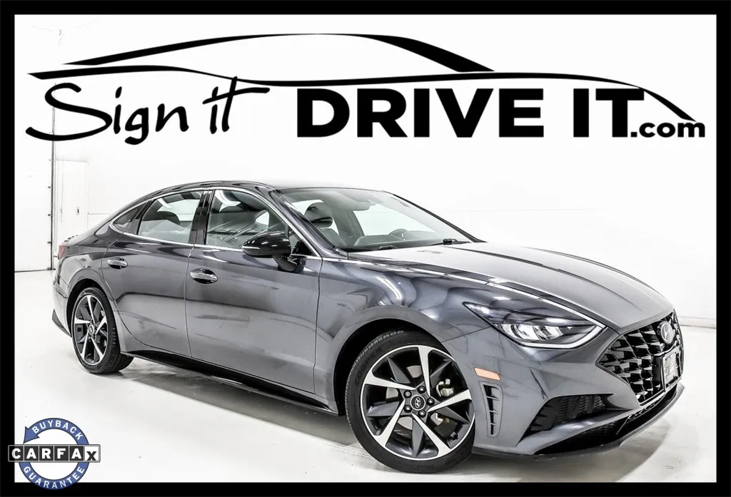 Gray 2021 Hyundai Sonata SEL Plus for sale in Denton, TX
