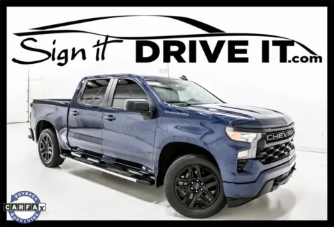 Blue 2022 Chevrolet Silverado 1500 Custom for sale in Denton, TX