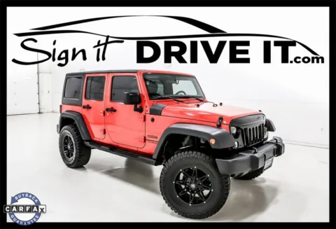 Red 2017 Jeep Wrangler Unlimited Sport for sale in Denton, TX