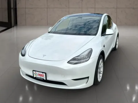 Blue 2021 Tesla Model Y Performance Sport Utility 4D for sale in Dallas, OR