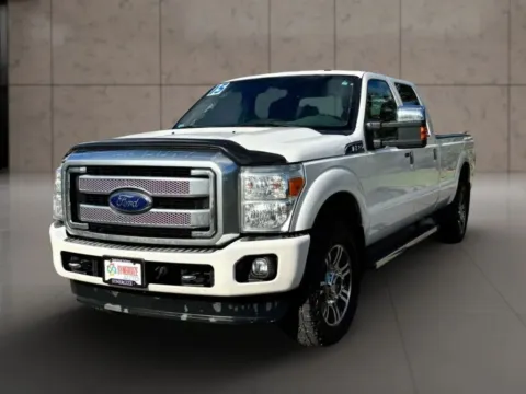Blue 2015 Ford F350 Super Duty Crew Cab Platinum Pickup 4D 8 ft for sale in Dallas, OR