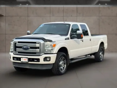 Blue 2015 Ford F350 Super Duty Crew Cab Platinum Pickup 4D 8 ft for sale in Dallas, OR
