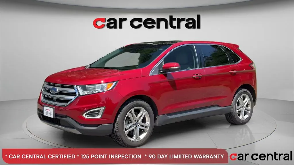 Red 2018 Ford Edge Titanium for sale in Wallingford, CT