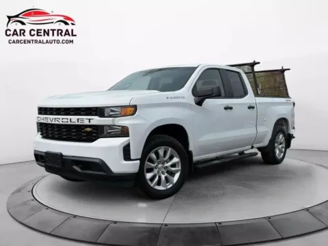 White 2020 Chevrolet Silverado 1500 Double Cab Custom Pickup 4D 6 1/2 ft for sale in Milford, CT