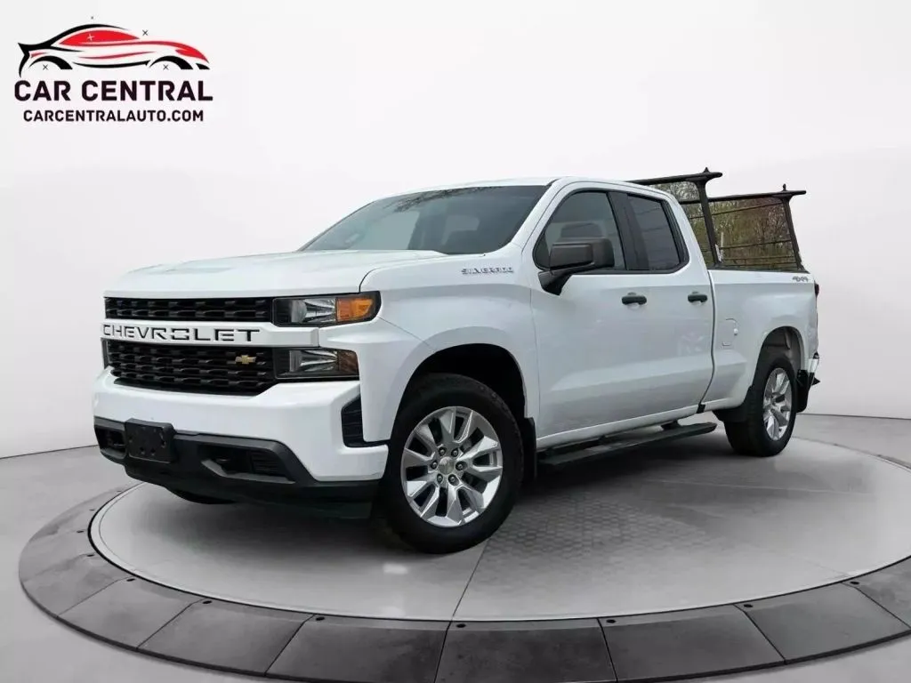 White 2020 Chevrolet Silverado 1500 Double Cab Custom Pickup 4D 6 1/2 ft for sale in Milford, CT