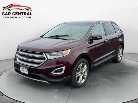 Red 2017 Ford Edge Titanium for sale in Milford, CT