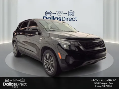 Black 2021 Kia Seltos LX for sale in Irving, TX