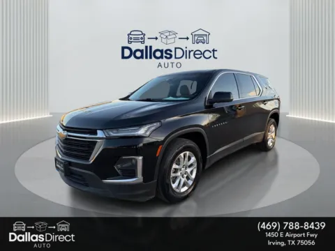 Black 2022 Chevrolet Traverse LS for sale in Irving, TX