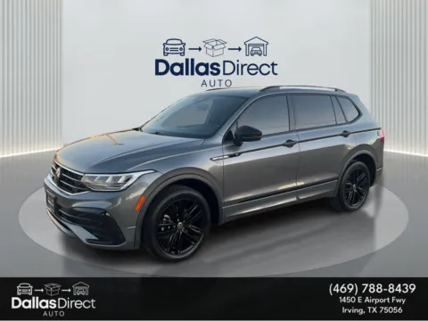 Gray 2022 Volkswagen Tiguan SE R-Line Black for sale in Irving, TX