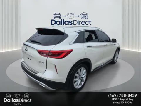 White 2019 INFINITI QX50 ESSENTIAL for sale in Irving, TX