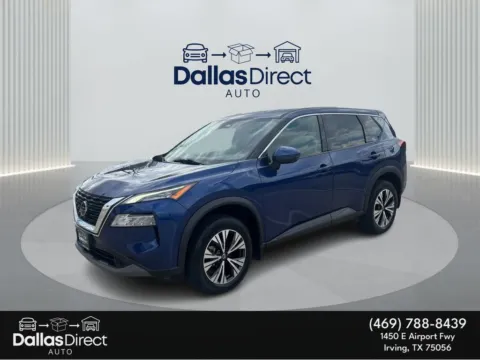 Blue 2021 Nissan Rogue SV for sale in Irving, TX