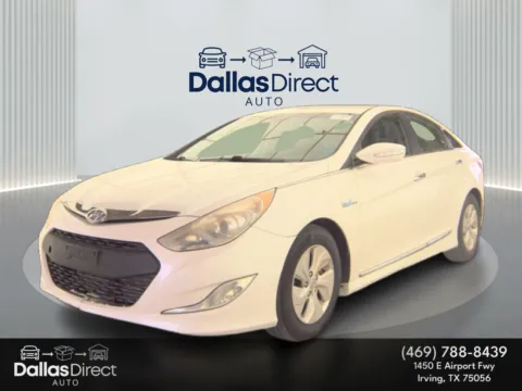 White 2014 Hyundai Sonata Hybrid for sale in Irving, TX