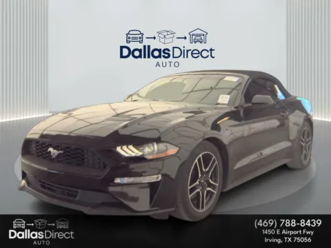 Black 2018 Ford Mustang EcoBoost Premium for sale in Irving, TX