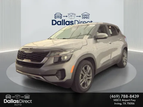 Gray 2021 Kia Seltos LX for sale in Irving, TX