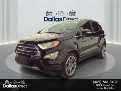 Black 2018 Ford Ecosport Titanium for sale in Irving, TX