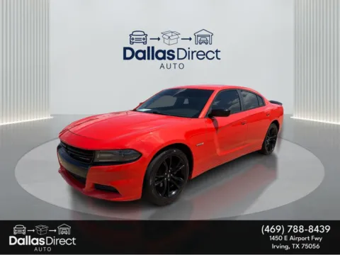 Orange 2018 Dodge Charger SXT for sale in Irving, TX