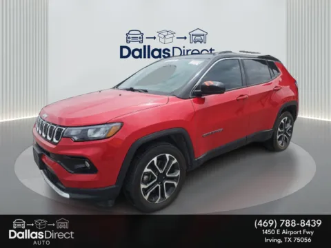 Red 2023 Jeep Compass Limited for sale in Irving, TX