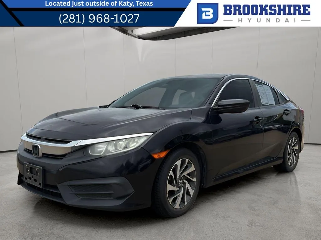 Black 2016 Honda Civic EX for sale in Irving, TX