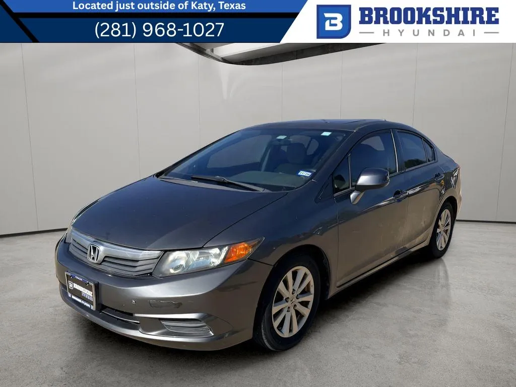 Gray 2012 Honda Civic EX for sale in Irving, TX