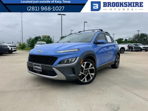 Blue 2022 Hyundai Kona Limited for sale in Irving, TX