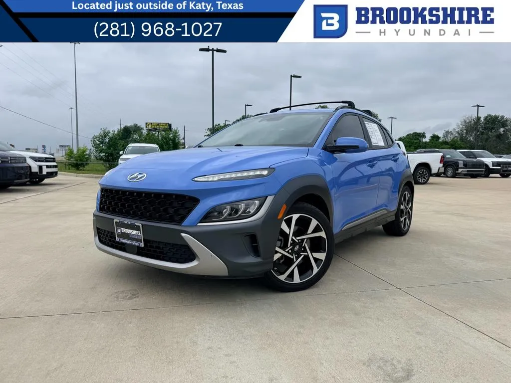Blue 2022 Hyundai Kona Limited for sale in Irving, TX