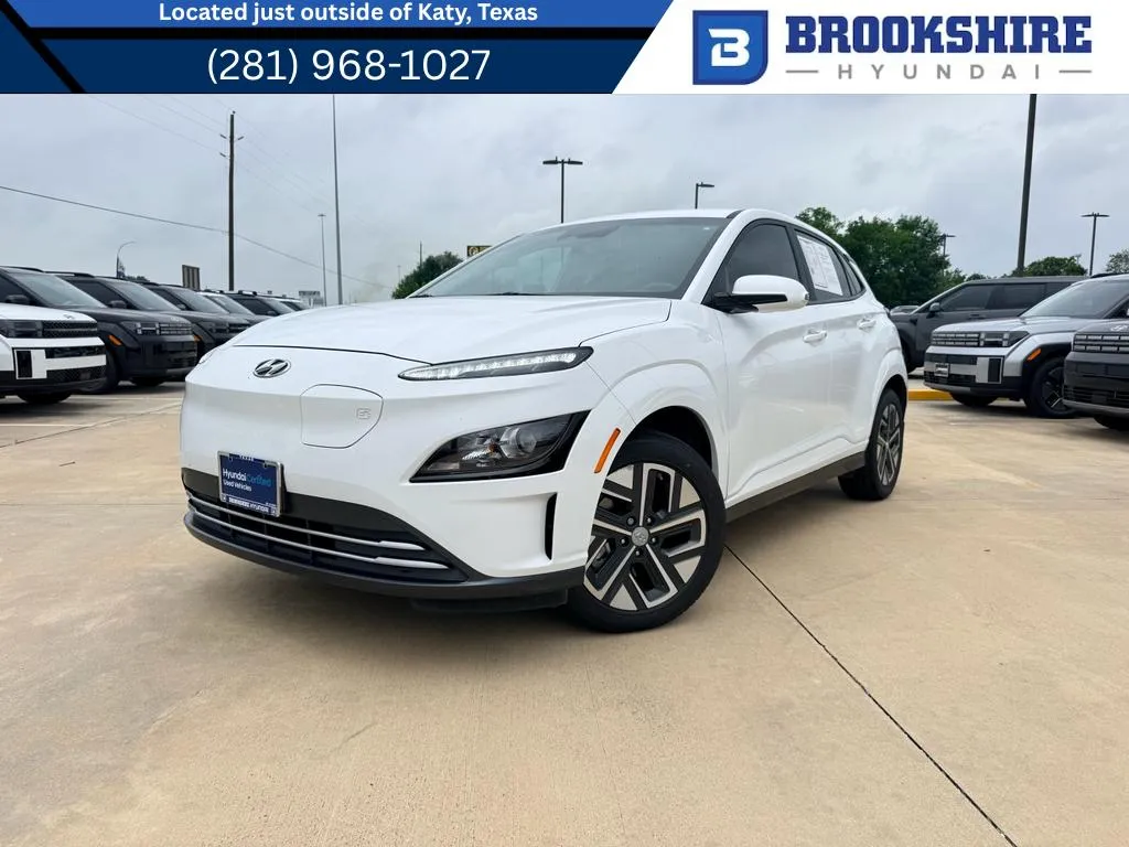 White 2023 Hyundai Kona EV SE for sale in Irving, TX