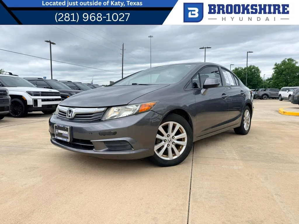 Gray 2012 Honda Civic EX for sale in Irving, TX
